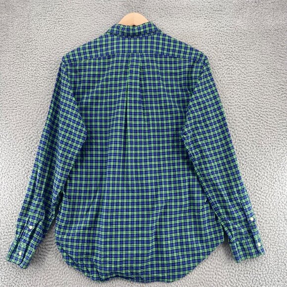 Ralph Lauren Shirt Mens Large Green Blue Plaid Button Up Collar Long Sleeves - Picture 3 of 9
